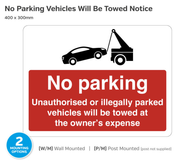 cp191-192 no parking vehicles towed notice 400x600