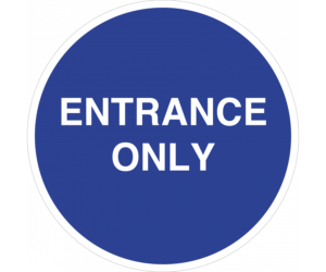 entrance only artwork code sd169