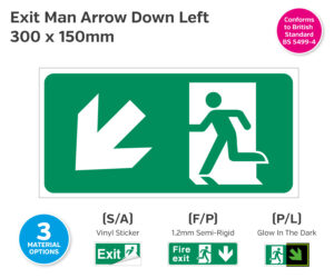 es017 exit man arrow down left