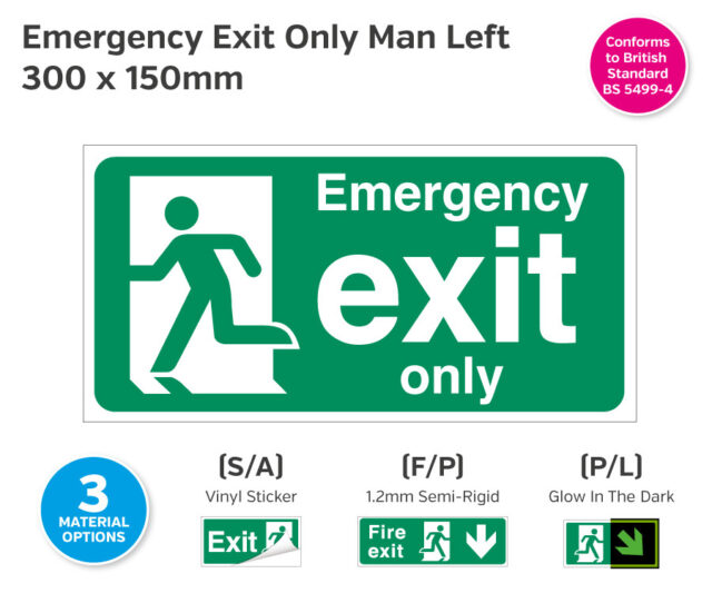 es131 emergency exit only man left