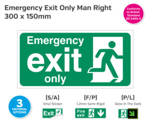es133 emergency exit only man right