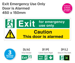 es137-136-263 exit emergency use door alarmed