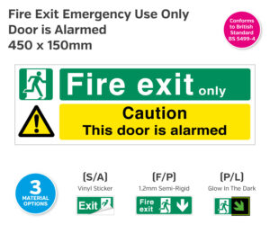 es139-140-264 fire exit emergency use door alarmed