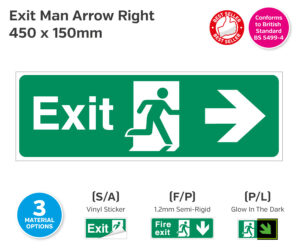 es155 exit man arrow right