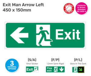 es157 exit man arrow left