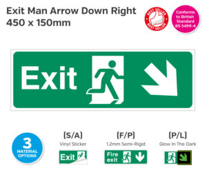 es159 exit man arrow down right