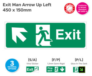 es165 exit man arrow up left