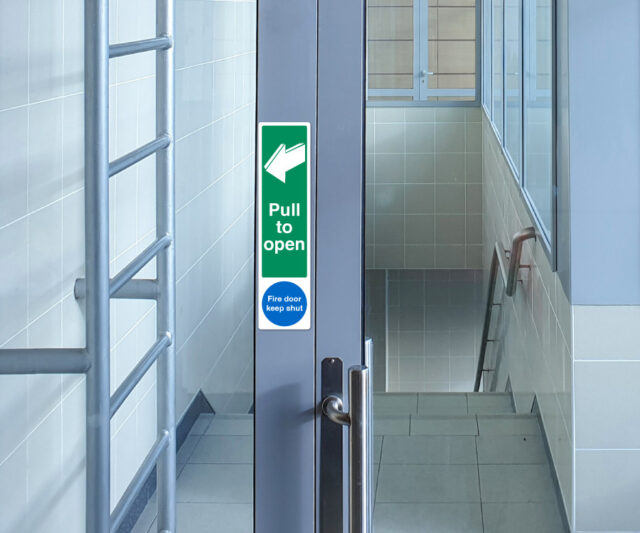 es235 pull to open fire door finger plate