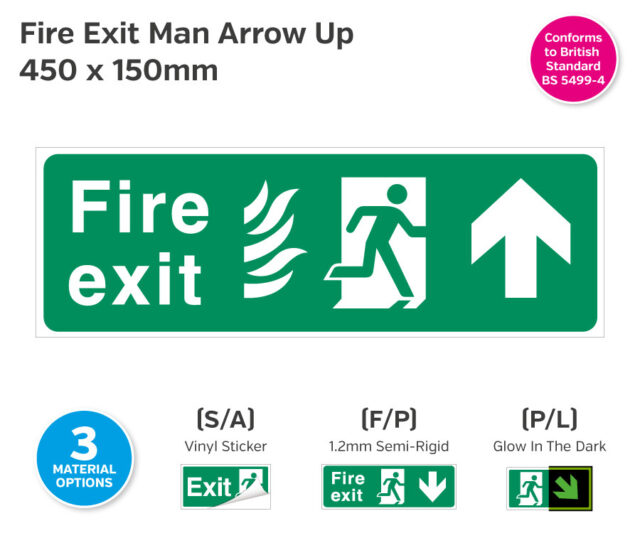 es290-291-292 hospital fire exit flames man arrow up