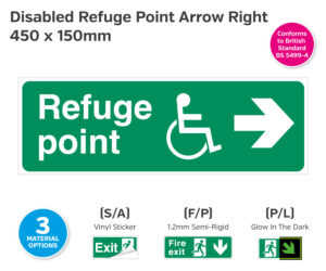 es320-321-322 disabled refuge point arrow right