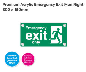 es399 premium acrylic emergency exit man right 300x150