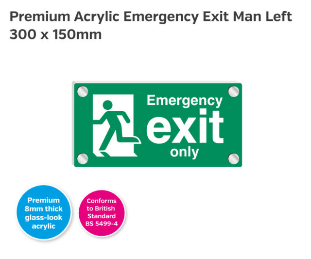 es400 premium acrylic emergency exit man left 300x150