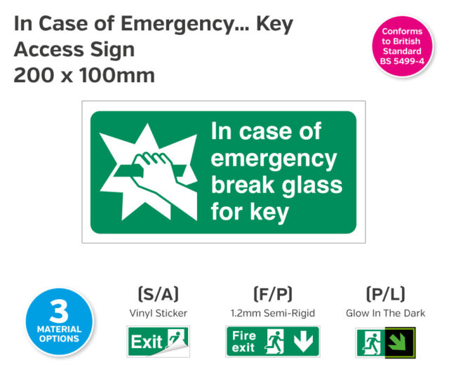 es451-452-453 emergency break glass key