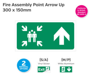 es462-463 fire assembly point arrow up 300x150