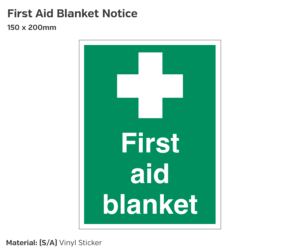 fa057 first aid blanket notice 150x200