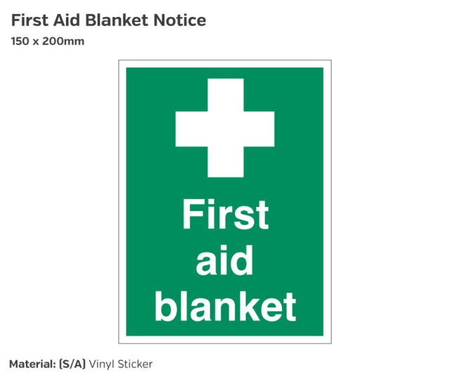 fa057 first aid blanket notice 150x200