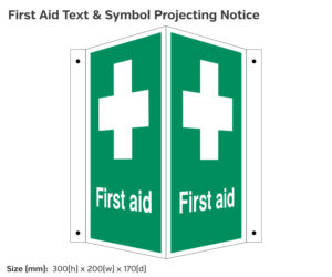 fa061 first aid projecting sign
