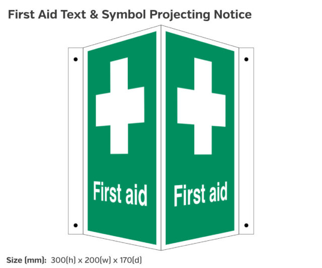 fa061 first aid projecting sign