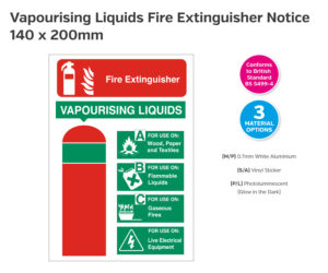 fs006-fs064-fs090 vapourising liquids extinguisher notice 140x200