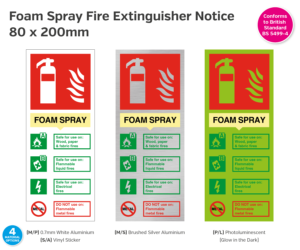 fs215-216-217-218 foam spray fire extinguisher notice