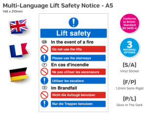 ms003-004-070 multi language lift safety notice a5