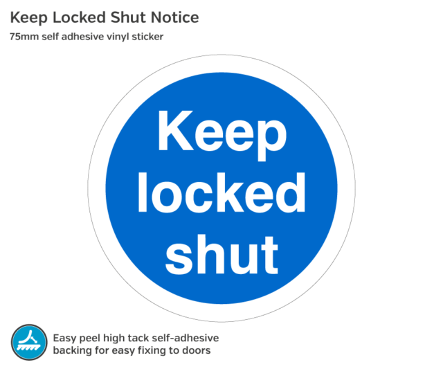 ms227 keep locked shut 75mm sticker