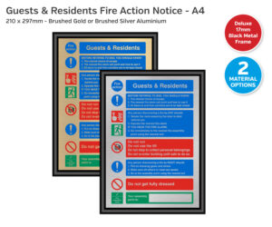 ms241-243 framed silver gold guests residents fire action a4