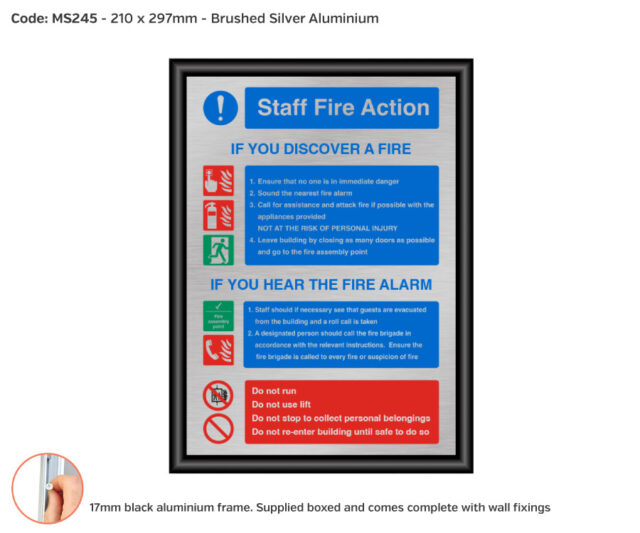 ms245-247 framed silver gold staff fire action a4