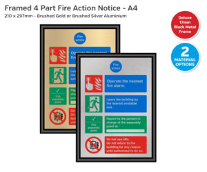 ms253-255 framed silver gold 4 part fire action a4
