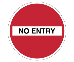 no entry floor graphic