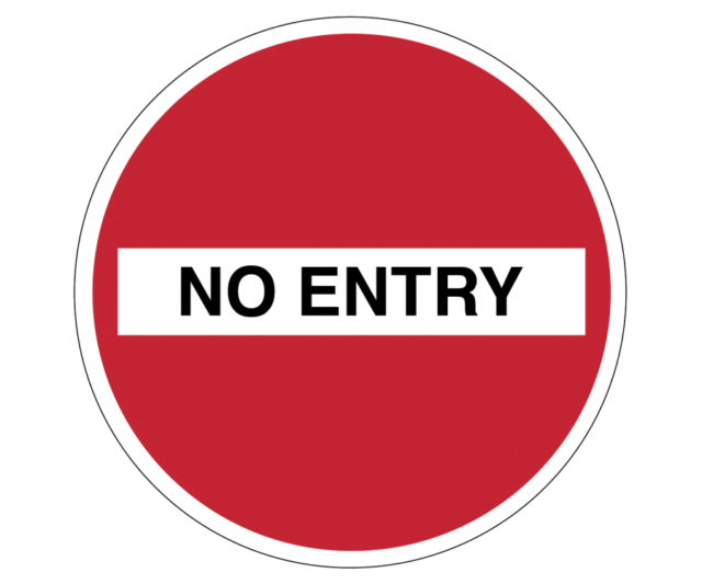 no entry floor graphic