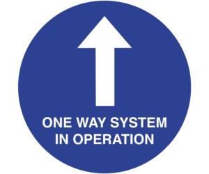 one way system sign