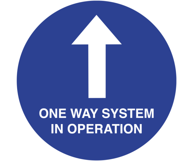 one way system sign