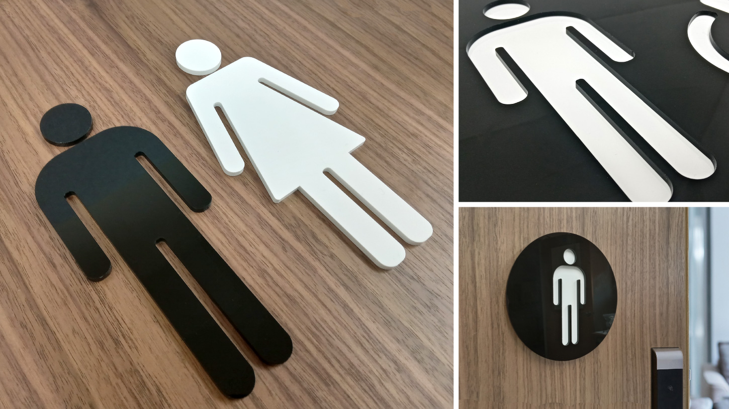 Laser Cut Washroom Door