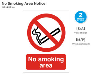PS007-008 No Smoking Area 150x200