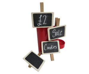 ab117 chalkboard ticket pegs