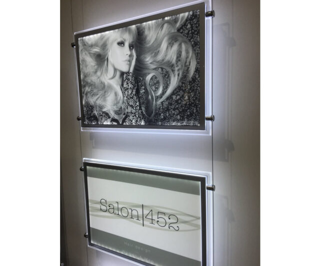 back lit greyscale print
