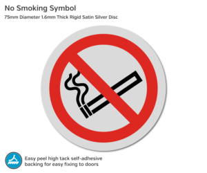 No Smoking Symbol - 75mm Disc