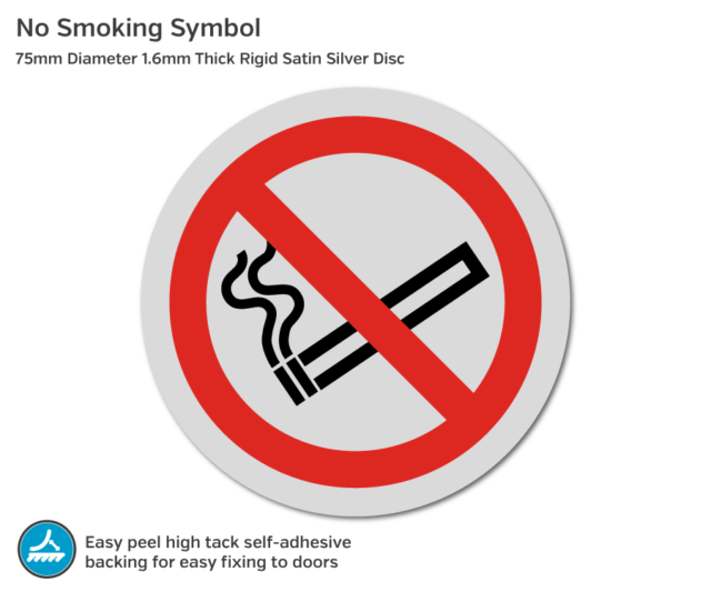 No Smoking Symbol - 75mm Disc