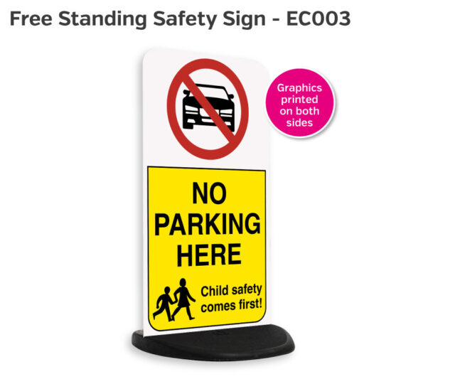 ec003 no parking here free standing
