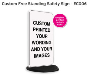 ec006 custom printed free standing