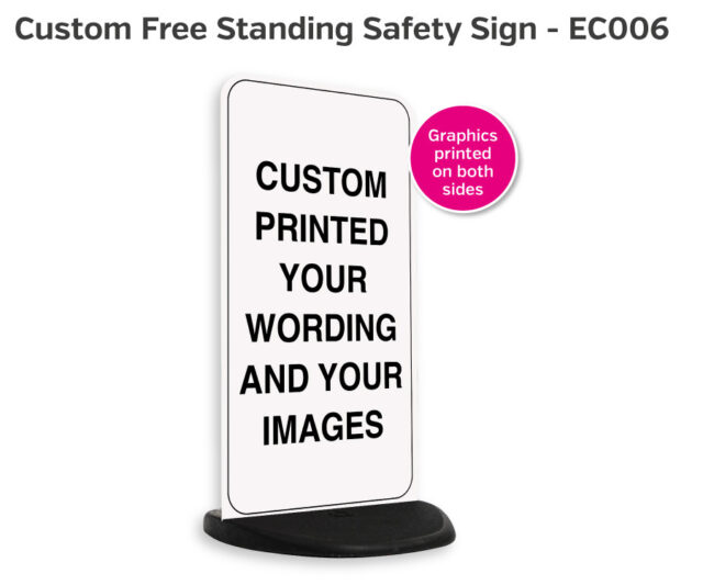 ec006 custom printed free standing