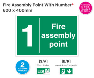 es143-144 fire assembly point with number 600x400