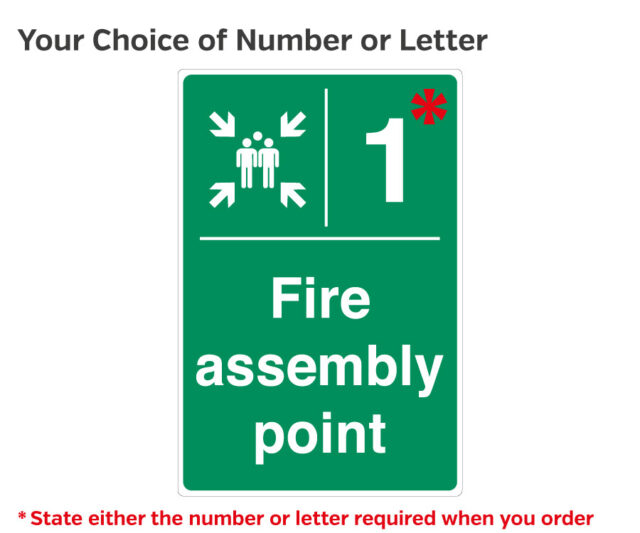 es270 post mounted fire assembly point with number 400x600