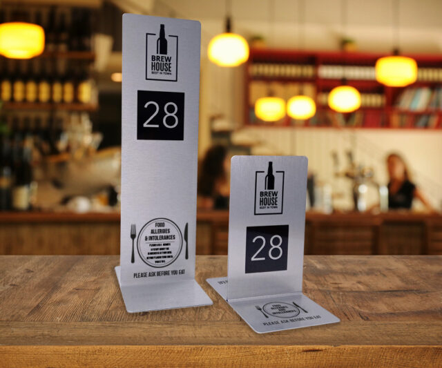 fan046-fan047 branded silver allergy table numbers