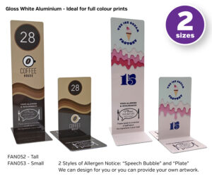 fan052-fan053 branded allergy table numbers
