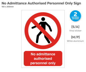 ps036-037 no admittance notice 150x200