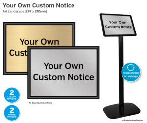 Your Own Custom Notice - A4 Framed Landscape