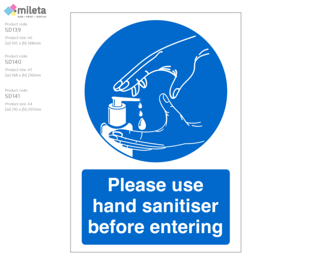 Please Use Hand Sanitiser Before Entering - Countertop Notice - Image 2