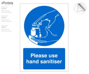 Please Use Hand Sanitiser - Vinyl Sticker